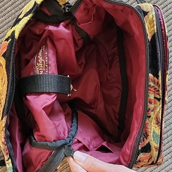 Small Vegan Convertible Boho Tapestry Backpack Sling Bag Purse 11×12.5 - Picture 5 of 7